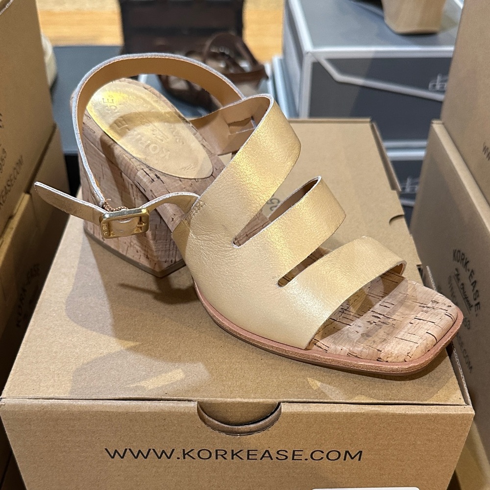 Kork-Ease Women's Gold Strappy Sandals